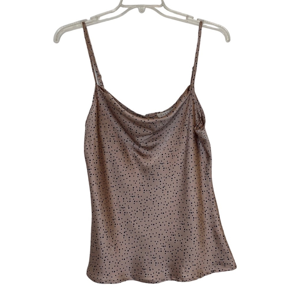 Hayden rose gold navy dot spaghetti strap tank. Size L